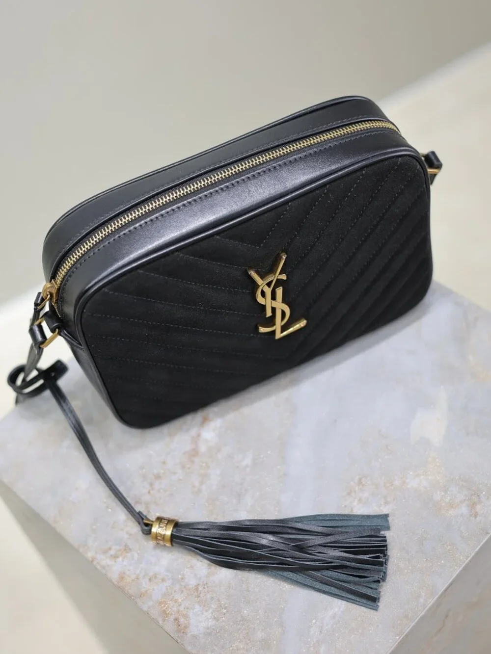 Saint Laurent Lou Camera Bag in Matelassé Leather